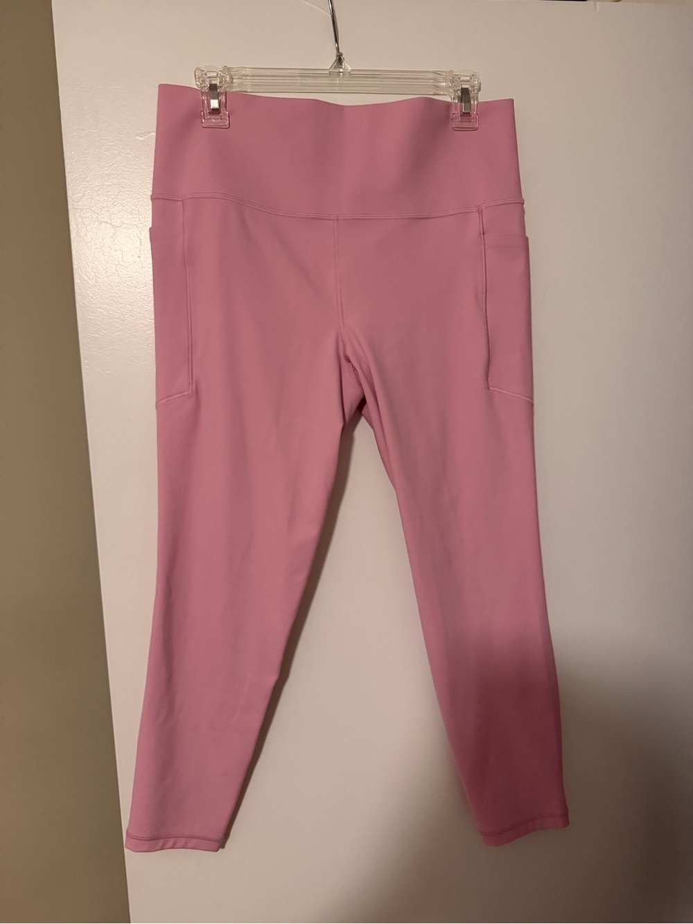 Athleta Pink Girls High-Rise Performance Leggings with Side Pockets